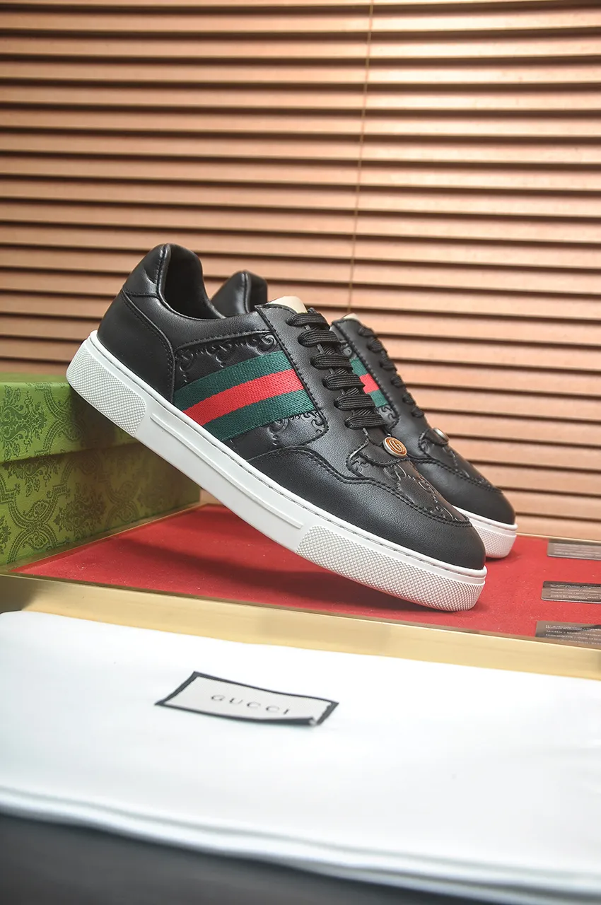 Men's men's shoes💰420💶[GUCCI Gucci] official website 1:1 men's sports shoes are now on the market, using original Gucci fabric + gluten lining, plus the official website original 1:1 comfortable outsole. Fashionable and versatile, super comfortable and breathable. 5 colors available, standard shoe size 38/45 (custom-made sizes 45 are non-refundable)